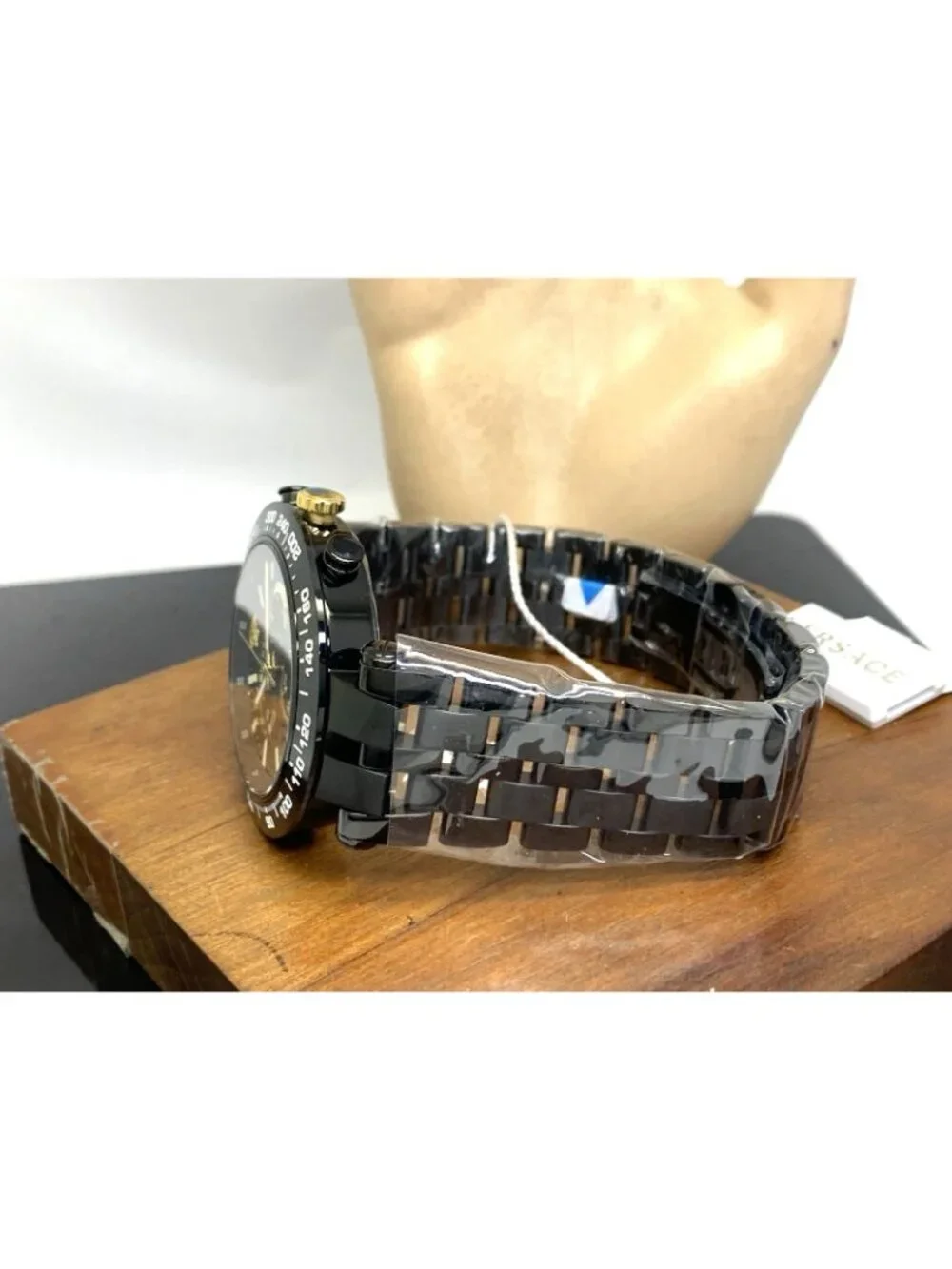 Versace V-Race Men's Watch VEJB00722 Chronograph Swiss Quartz Black Steel 46mm